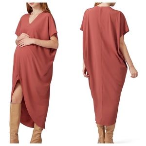 HATCH Burnt Orange Riviera Maternity Dress